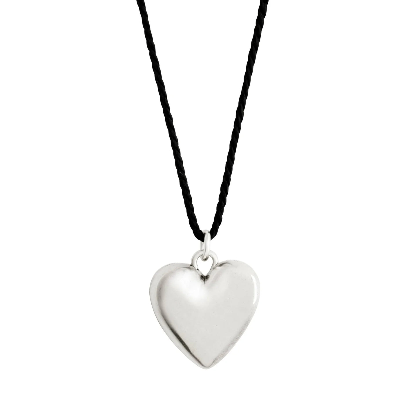 Reflect Heart Necklace, Silver