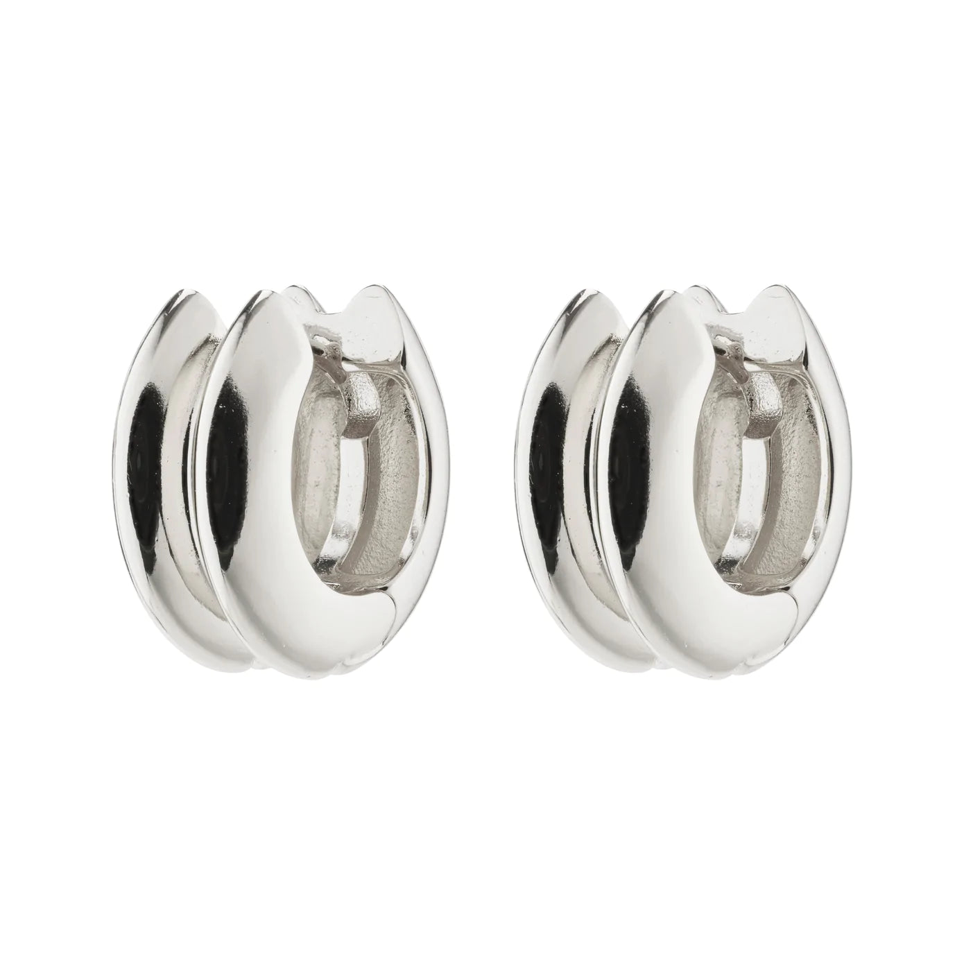 Reflect Recycled Huggies Hoops, Silver
