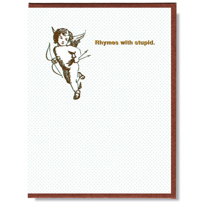 Rhymes with Stupid Valentines Card