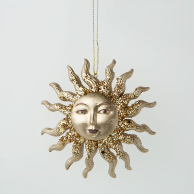 Resin Celestial Sun Ornament, Gold (6632858615870)