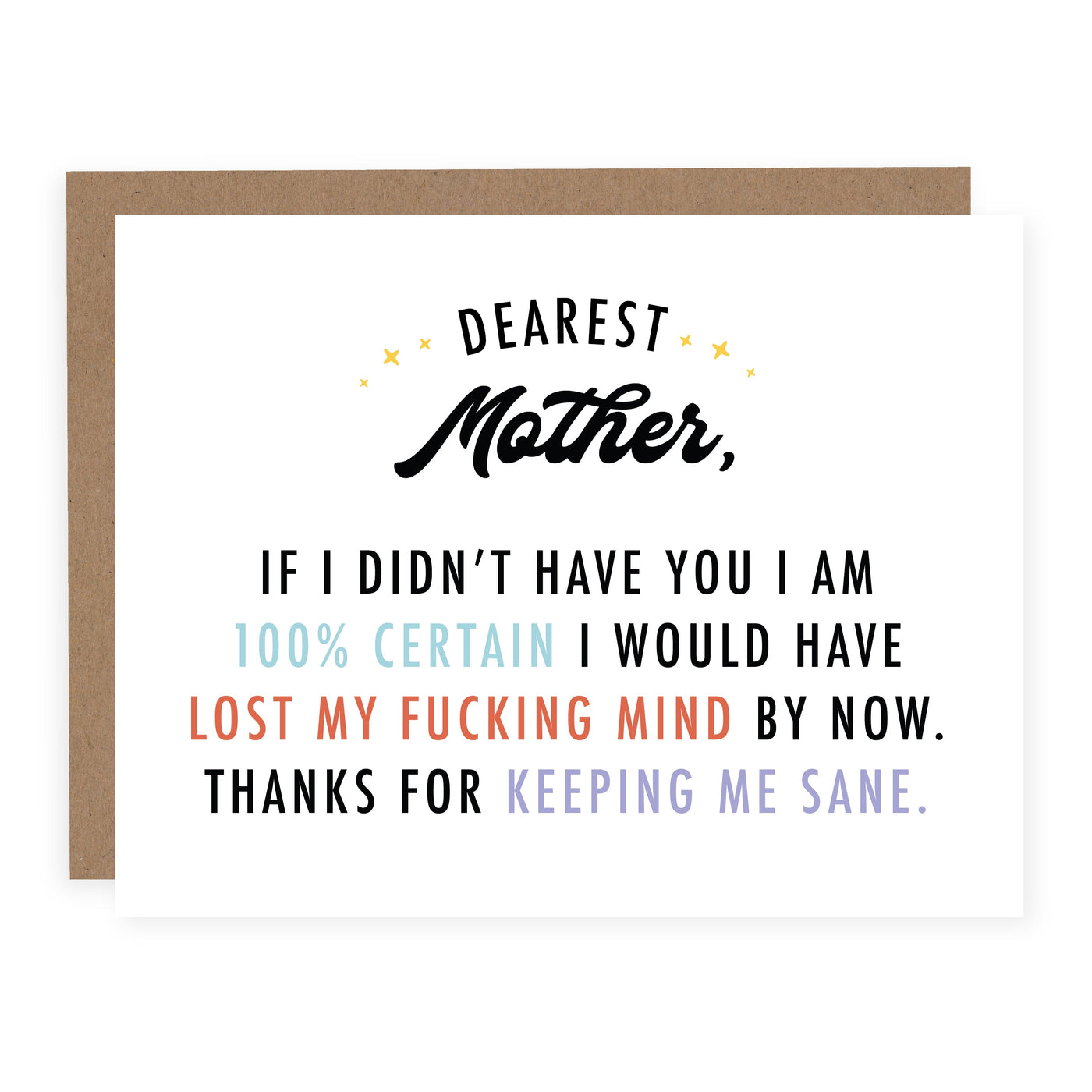 Mom, Thanks for Keeping me Sane, Card (6864981622846)