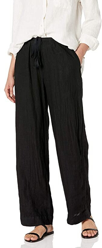 Velvet, Pico Woven Linen Pants, Black (last one)
